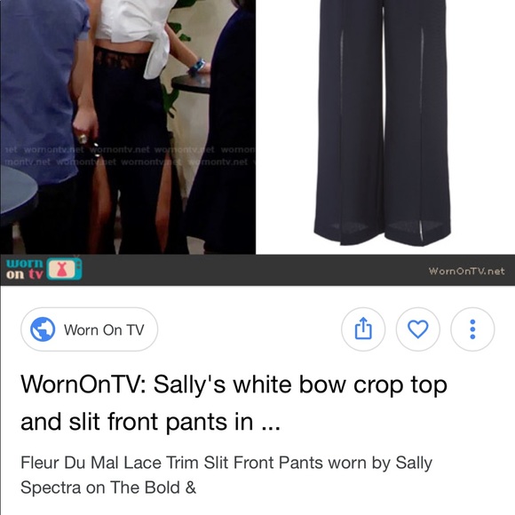 Designer NWT Fleur De Mal high waist crop bottoms - Picture 3 of 4